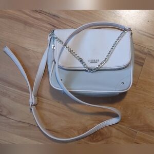 GUESS " Pack Everything" Elegant Cream And Soft Pink Crossbody Bag
